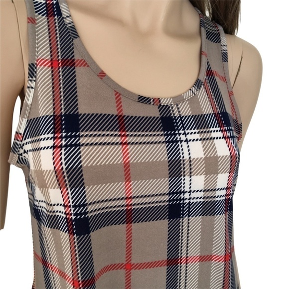 CUTE  Lildy Mini Dress Jumper Nova Check Plaid Sleeveless Tunic Pockets NWOT - Picture 5 of 12